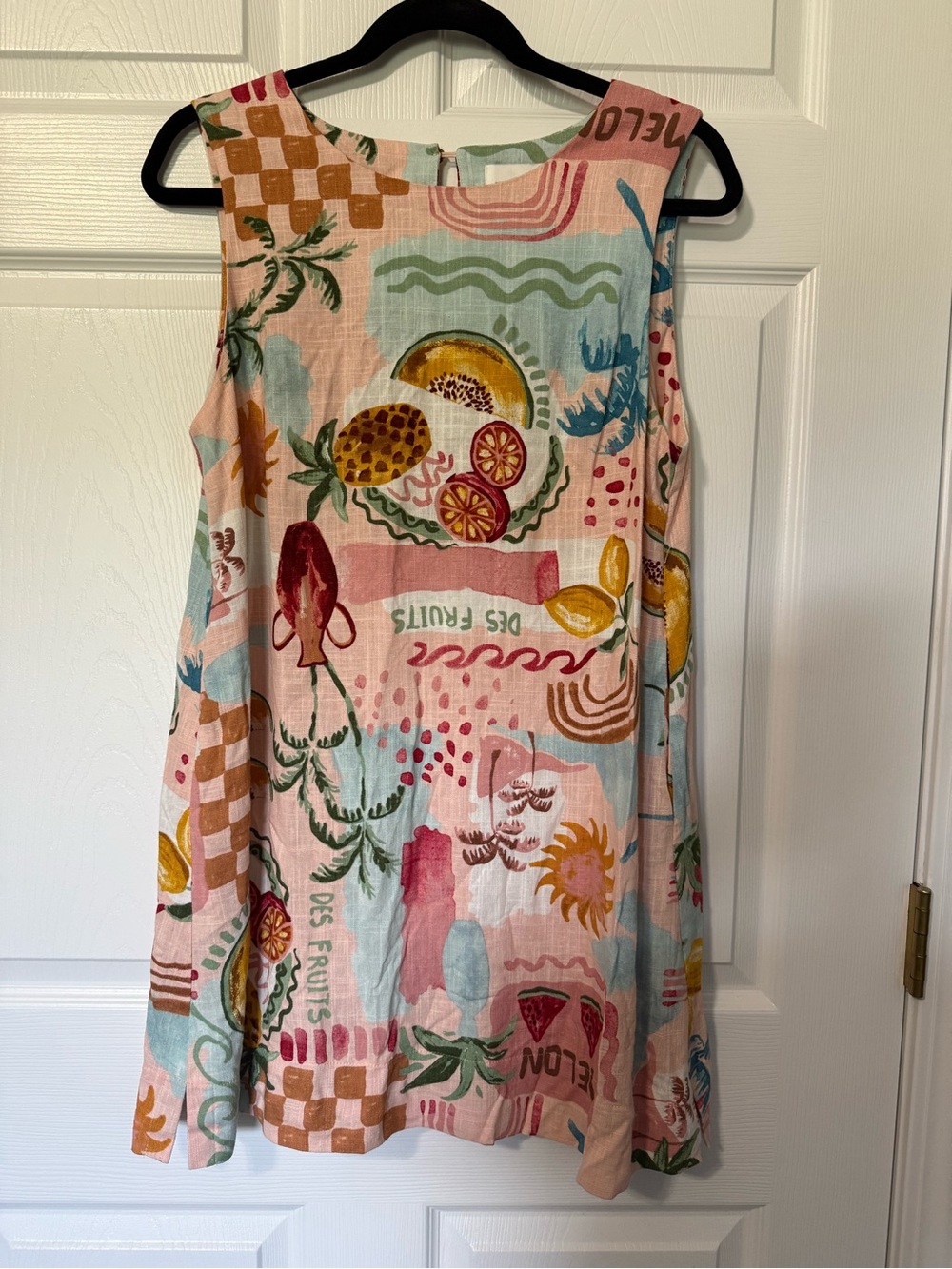 Anthropologie Paper Heart Linen Blend Sleeveless Shift Dress- M - Picture 2 of 6
